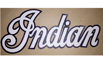 Indian Motorcycle 13 inch synthetic leather white/black patch